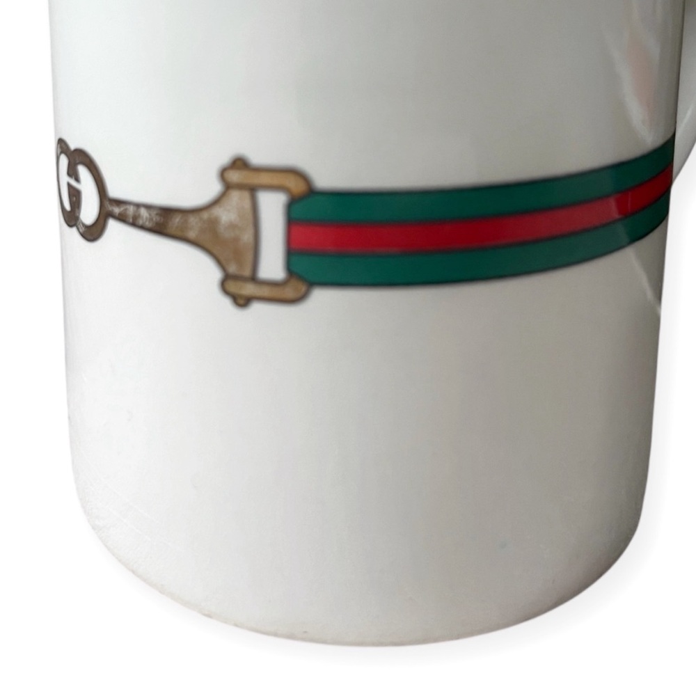 RARE Vintage 1980s Gucci Horse Bit Porcelain Coffee Cup Mug Made in Italy - Picture 10 of 11